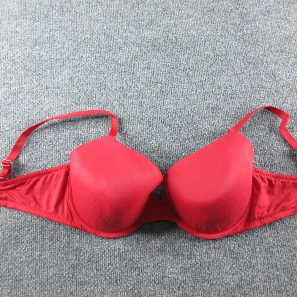 PINK Wear Everywhere Bra Womens 36DD Red Lightly Lined Underwire T‎ Shirt
